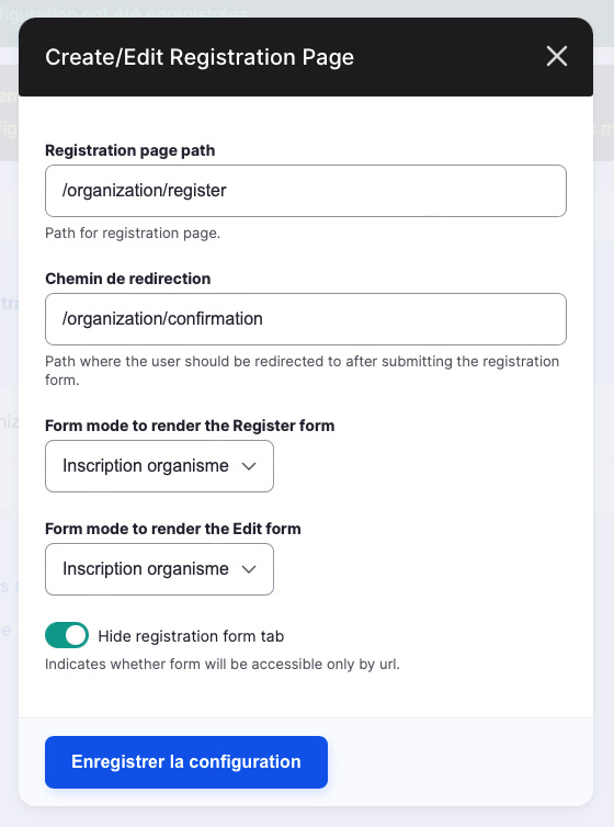 Multiple registration pages drupal
