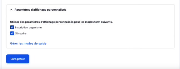 Modes de saisie drupal